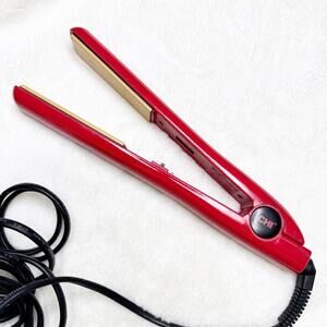 CHI Original 1” Ceramic Tourmaline Styling Flat Iron Tool in Red model GF1001